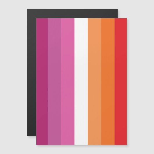 Lesbische Pride-vlag Magnetische Uitnodiging (Voorkant / Achterkant)