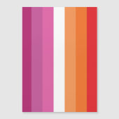 Lesbische Pride-vlag Magnetische Uitnodiging (Voorkant)