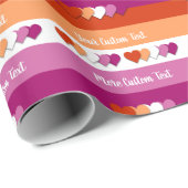 Lesbische pride vlag met tekstverpakkingspapier cadeaupapier (Rol Hoek)