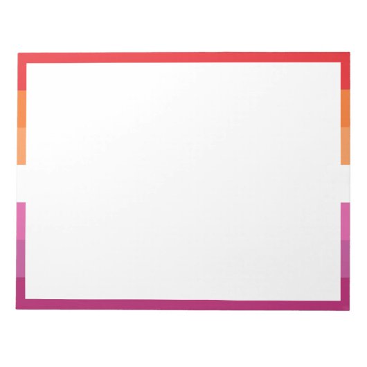 Lesbische Pride-vlag Notitieblok (Voorkant)