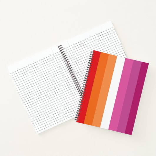 Lesbische Pride-vlag Notitieboek (Binnen)