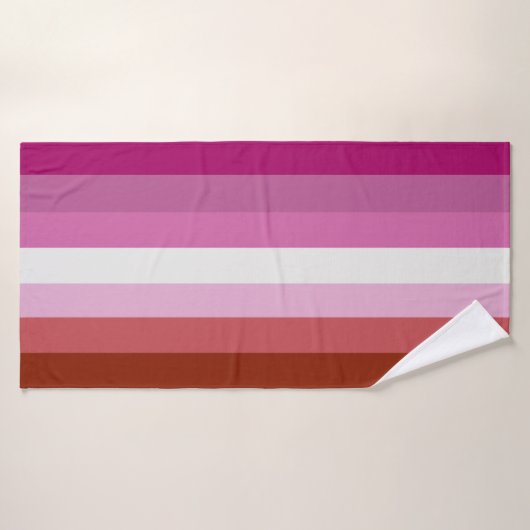 Lesbische Pride-vlag (Oorsprong) Badhanddoek (Badhanddoek)