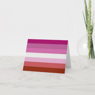 Lesbische Pride-vlag (Oorsprong) Bedankkaart