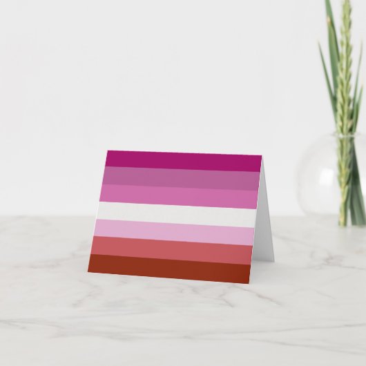 Lesbische Pride-vlag (Oorsprong) Bedankkaart (Voorkant)