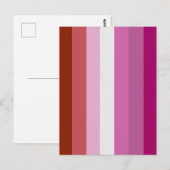 Lesbische Pride-vlag (Oorsprong) Briefkaart (Voorkant / Achterkant)