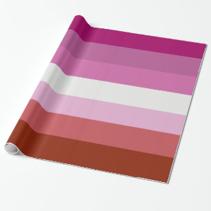 Lesbische Pride-vlag (Oorsprong) Cadeaupapier