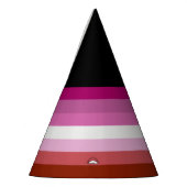 Lesbische Pride-vlag (Oorsprong) Feesthoedjes (Links)