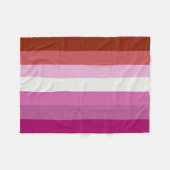 Lesbische Pride-vlag (Oorsprong) Fleece Deken (Voorkant (Horizontaal))
