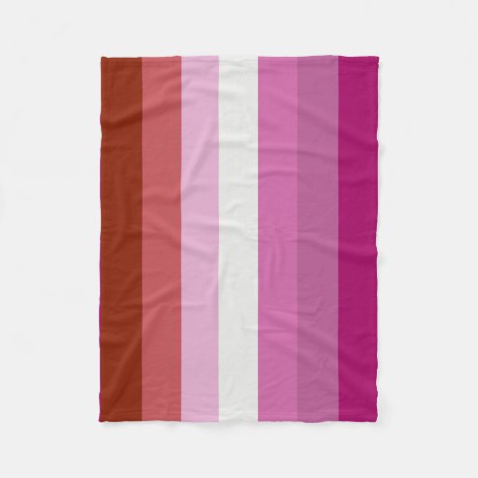 Lesbische Pride-vlag (Oorsprong) Fleece Deken (Voorkant)