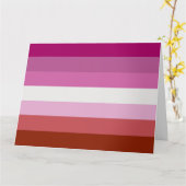 Lesbische Pride-vlag (Oorsprong) Kaart (Gele Bloem)