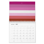 Lesbische Pride-vlag (Oorsprong) Kalender (Jan 2027)