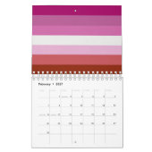 Lesbische Pride-vlag (Oorsprong) Kalender (Feb 2027)