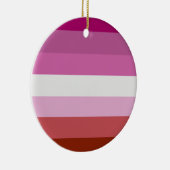 Lesbische Pride-vlag (Oorsprong) Keramisch Ornament (Rechts)
