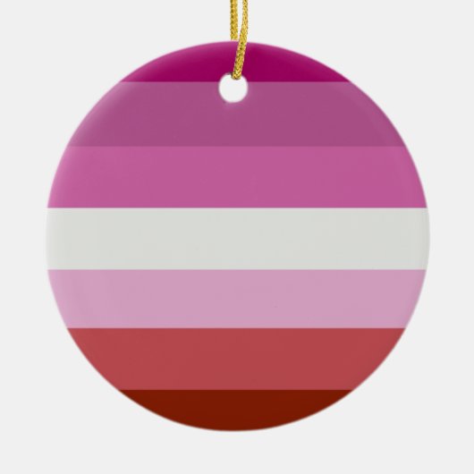 Lesbische Pride-vlag (Oorsprong) Keramisch Ornament (Voorkant)