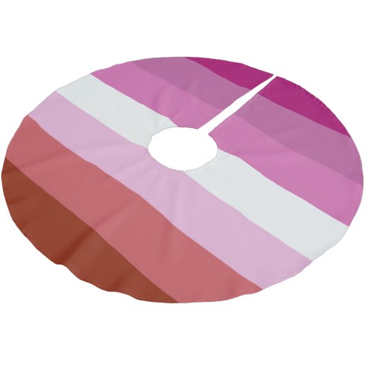 Lesbische Pride-vlag (Oorsprong) Kerstboom Rok (Gekanteld)