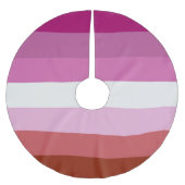 Lesbische Pride-vlag (Oorsprong) Kerstboom Rok (Voorkant)