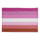 Lesbische Pride-vlag (Oorsprong) Kussensloop (Achterkant-Links)