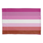 Lesbische Pride-vlag (Oorsprong) Kussensloop (Voorkant-Links)