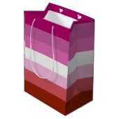 Lesbische Pride-vlag (Oorsprong) Medium Cadeauzakje (Achterkant Gekanteld)