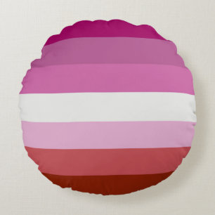 Lesbische Pride-vlag (Oorsprong) Rond Kussen
