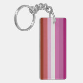 Lesbische Pride-vlag (Oorsprong) Sleutelhanger (Voorkant Links)