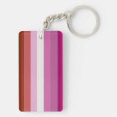 Lesbische Pride-vlag (Oorsprong) Sleutelhanger (achterkant)