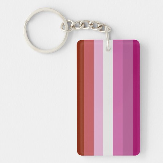 Lesbische Pride-vlag (Oorsprong) Sleutelhanger (Voorkant)