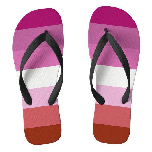 Lesbische Pride-vlag (Oorsprong) Teenslippers (Voetbed)