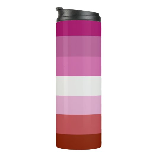 Lesbische Pride-vlag (Oorsprong) Thermosbeker (Geroteerd rechts)