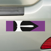 Lesbische Pride-vlag Paarse Bijl Bumpersticker (Op auto)