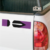 Lesbische Pride-vlag Paarse Bijl Bumpersticker (Op Truck)