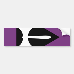 Lesbische Pride-vlag Paarse Bijl Bumpersticker