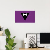 Lesbische Pride-vlag Paarse Bijl Poster (Thuiskantoor)