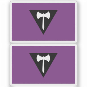 Lesbische Pride-vlag Paarse Bijl Sticker