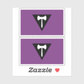 Lesbische Pride-vlag Paarse Bijl Sticker (Vel)