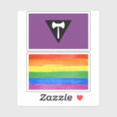 Lesbische Pride-vlag Paarse Bijl Sticker (Vel)