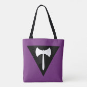Lesbische Pride-vlag Paarse Bijl Tote Bag (Achterkant)