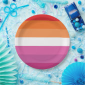 Lesbische Pride-vlag Papieren Bordje (Feest)