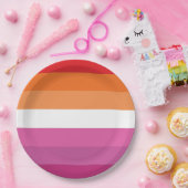 Lesbische Pride-vlag Papieren Bordje (Feest)