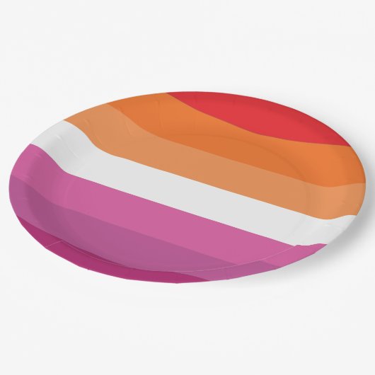 Lesbische Pride-vlag Papieren Bordje (Gekanteld)