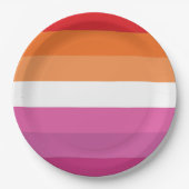 Lesbische Pride-vlag Papieren Bordje (Voorkant)