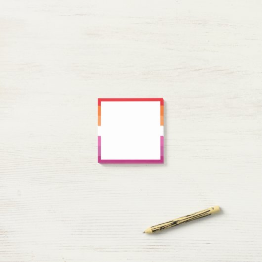 Lesbische Pride-vlag Post-it® Notes (Op bureau)