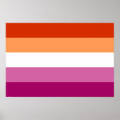 Lesbische Pride vlag Poster (Voorkant)