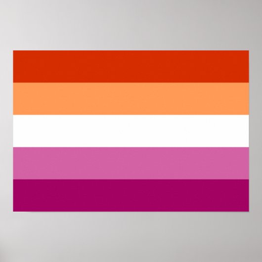 Lesbische Pride vlag Poster (Voorkant)