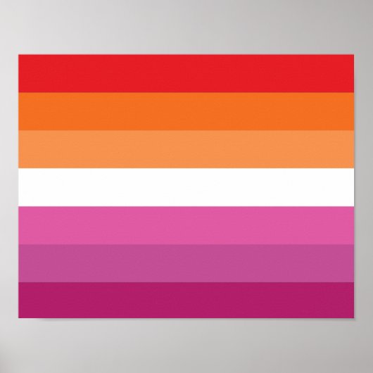 Lesbische Pride-vlag Poster (Voorkant)