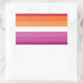 Lesbische Pride-vlag Rechthoekige Sticker (Tas)
