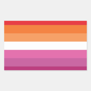 Lesbische Pride-vlag Rechthoekige Sticker