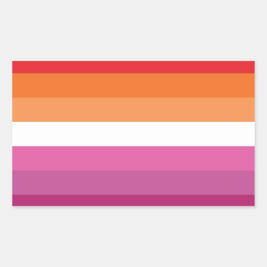 Lesbische Pride-vlag Rechthoekige Sticker (Voorkant)