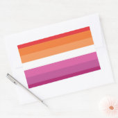 Lesbische Pride-vlag Rechthoekige Sticker (Envelop)