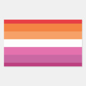 Lesbische Pride-vlag Rechthoekige Sticker (Voorkant)